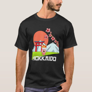 Shiba Inu Uni Dog Hokkaido Kimono Flag T-Shirt