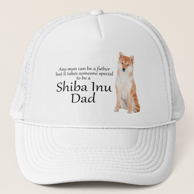 Shiba Inu Vater-Hut Truckerkappe (Vorderseite)