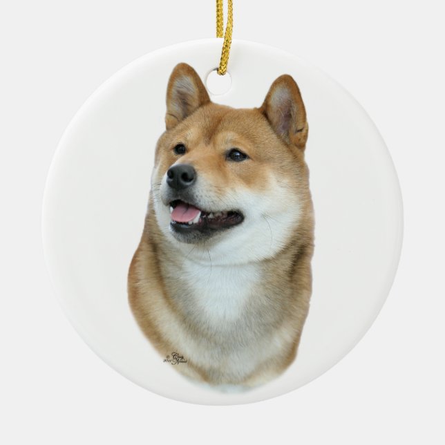 Shiba Inu Verzierung Keramikornament (Vorne)