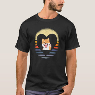 Shiba Inu Vintag Heart Funny Shiba Inu Besitzer Ha T-Shirt