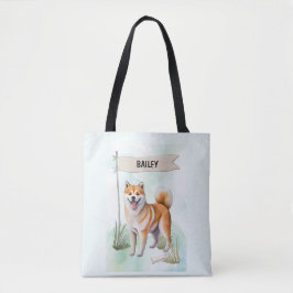 Shiba Inu Watercolor Personalized Dog