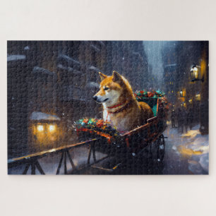 Shiba Inu Weihnachtsfeiertage Puzzle
