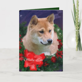 Shiba Inu Weihnachtsgeschenk Feiertagskarte
