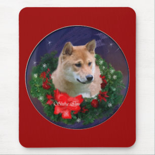 Shiba Inu Weihnachtsgeschenk Mousepad