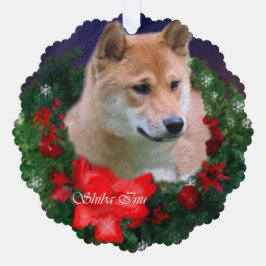 Shiba Inu Weihnachtsgeschenk Ornament Karte