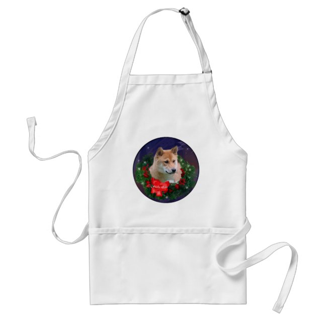 Shiba Inu Weihnachtsgeschenk Schürze (Vorne)