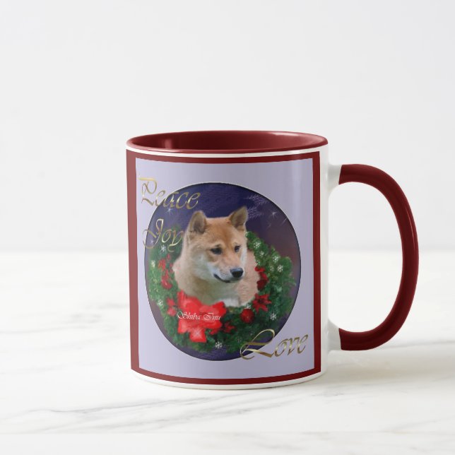 Shiba Inu Weihnachtsgeschenk Tasse (Rechts)