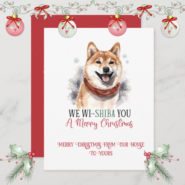 Shiba Inu Weihnachtsträume | Feiertagskarte (Von Creator hochgeladen)