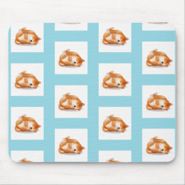 shiba inu Welpen auf dem hinteren Muster Mauspad