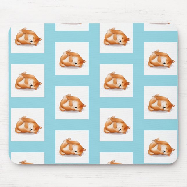 shiba inu Welpen auf dem hinteren Muster Mauspad (Vorne)