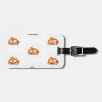 shiba inu Welpen auf der Rückseite Gepäckmarke Gepäckanhänger