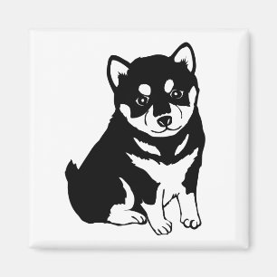 Shiba Inu Welpen-Kunst Magnet