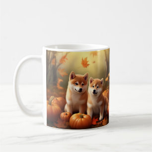 Shiba Inu Welppy Autumn Delight Pumpkin Kaffeetasse