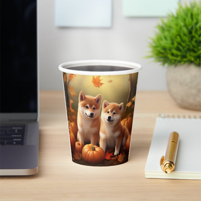 Shiba Inu Welppy Autumn Delight Pumpkin Pappbecher (InSitu)