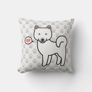 Shiba Inu White Liebe Kissen