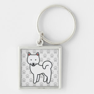 Shiba Inu White Schlüsselanhänger