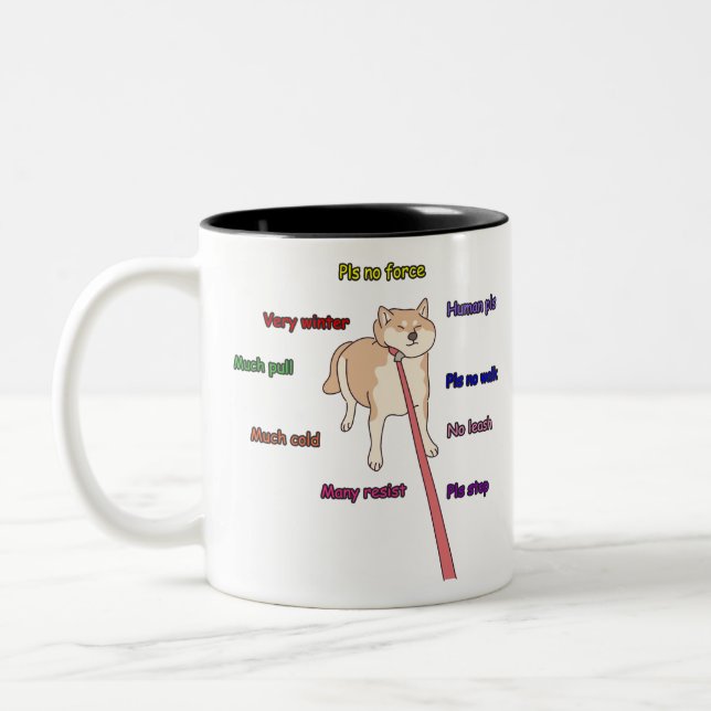 Shiba inu widerstehen zweifarbige tasse (Links)