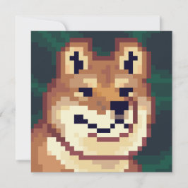 Shiba pixelart, Pixel Art, kaart Karte