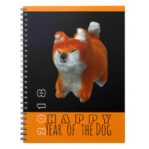 Shiba Puppy 3D Digital Art Dog Jahr 2018 Notebook Notizblock