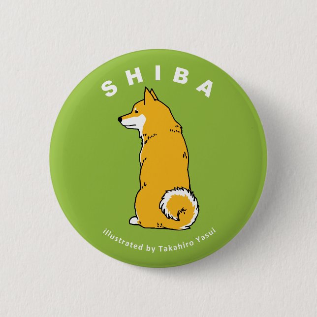 Shiba runder Knopf Button (Vorderseite)