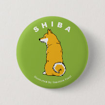 Shiba runder Knopf