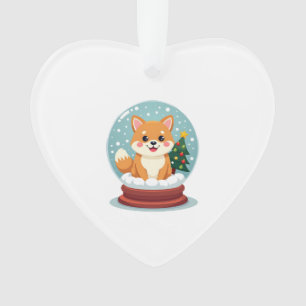 Shiba-Schneekugel Ornament