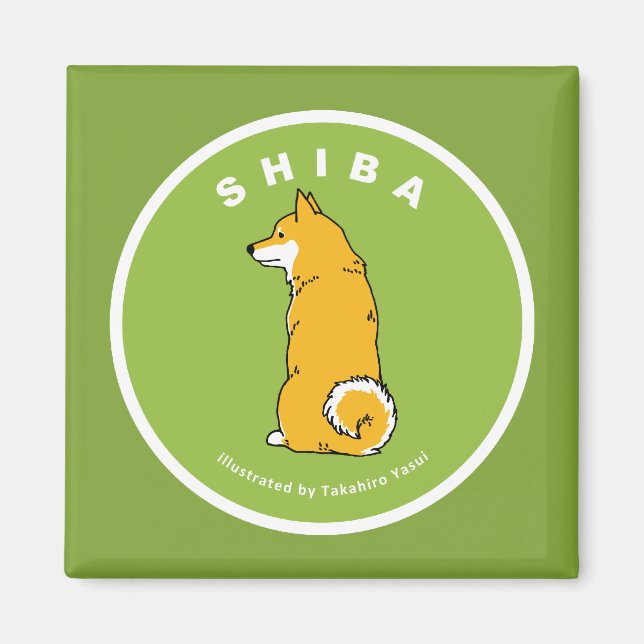 Shiba Square Magnet (Vorne)