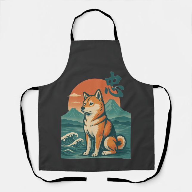 Shiba-Träume bei Dämmerung Schürze (Vorderseite)