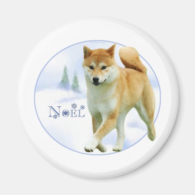 Shiba Weihnachten - Magnet (Vorne)