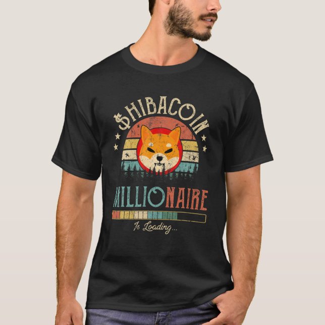 Shibacoin Millionaire Laden Token Coin Shiba Inu T-Shirt (Vorderseite)