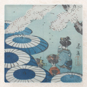 Shibata Zeshin's Cherry-Blossom-Frühling Glasuntersetzer