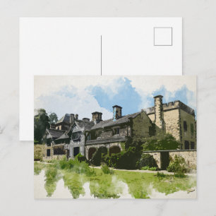 Shibden Hall Aquarell-Kunst - Historisches Halifax Postkarte
