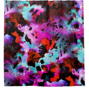 Shibori Batik: Gefärbte Krawatte der Wasserfarben Duschvorhang