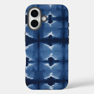 Shibori-blaue gefärbte Krawatte iPhone 16 Hülle