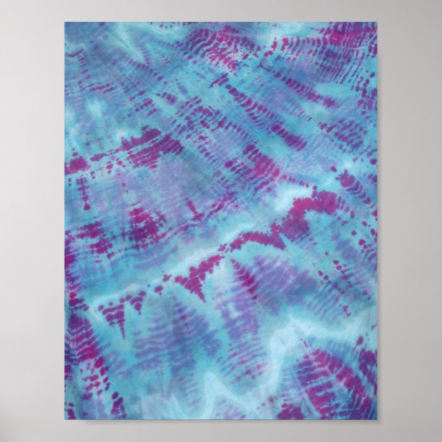 Shibori Blue Bohemisch Poster (Vorne)