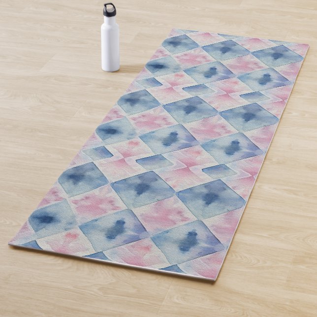 Shibori Blue Gefärbte Krawatte Japan Traditionelle Yogamatte (Beispiel)