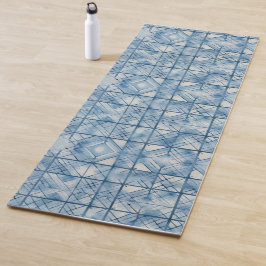 Shibori Blue Gefärbte Krawatte Japan Traditionelle Yogamatte