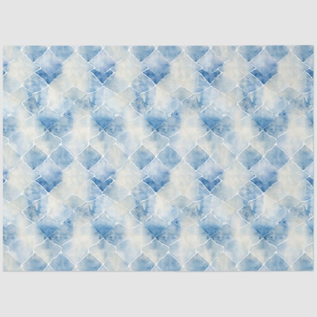 Shibori Blue Japanisch Textile Art Nr. 6 Seidenpapier (Vorderseite)