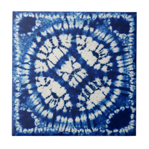 Shibori Dyed Keramik Tile Fliese