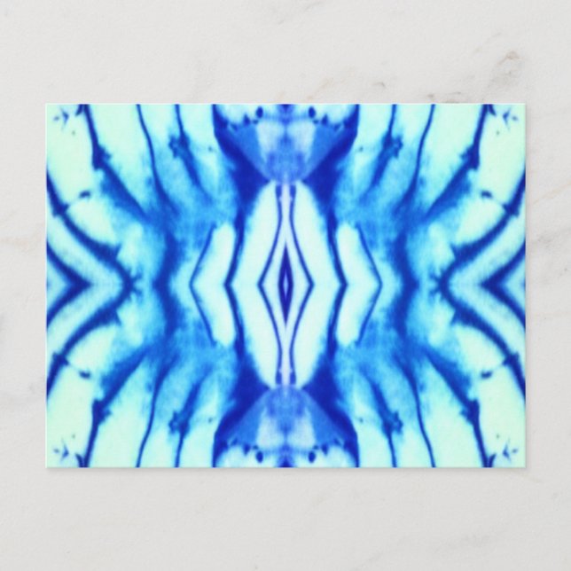 Shibori Gefärbte Krawatte Post Card Postkarte (Vorderseite)