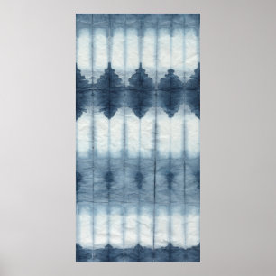 Shibori Indigio Druck Poster
