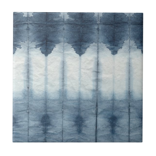 Shibori Indigio Print Fliese (Vorderseite)