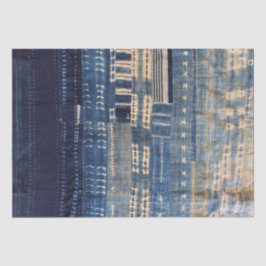 Shibori-Indigo-Mundtuch Seidenpapier