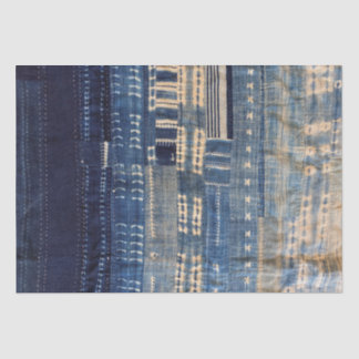 Shibori-Indigo-Mundtuch Seidenpapier