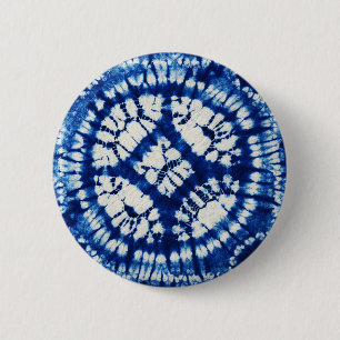 Shibori Tie Dye Südsee Indigo Batik Button