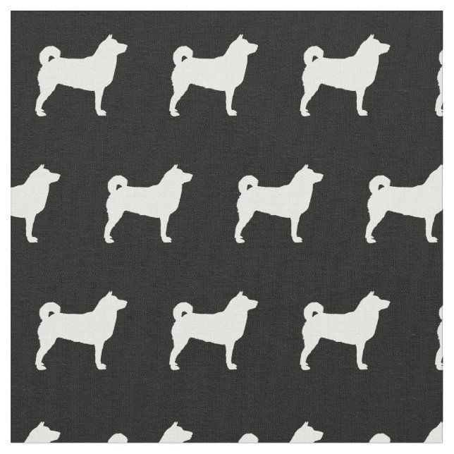 Shibu Inu Hund Silhouette Haustier Stoff (Nahaufnahme)