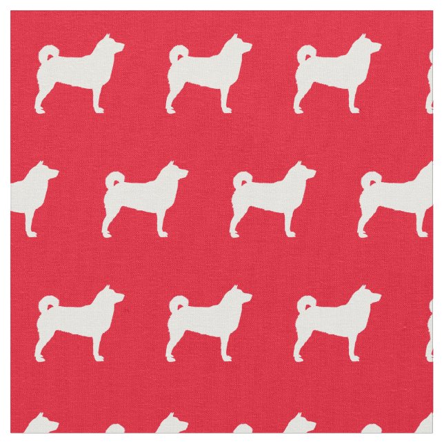 Shibu Inu Hund Silhouette Rot Stoff (Nahaufnahme)
