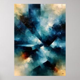 Shibui Azure Konvergenz Japanisch Inspirierte Text Poster
