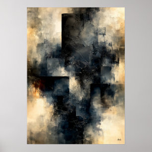 Shibui Obsidian Stille Texturierte Architektur Poster