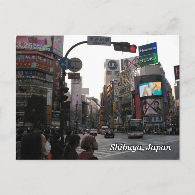 Shibuya Crossing Postkarte (Vorderseite)